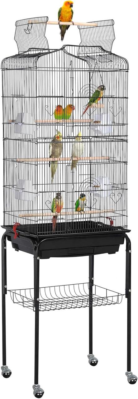Металева клітка Bird Cage для невеликих папуг і канарок із підставкою