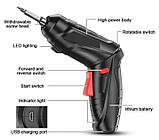 Мініокрутка акумуляторна з насадками в кейсі USB/ Шуруповерт Onkel.J 48в1, фото 3