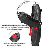 Мініокрутка акумуляторна з насадками в кейсі USB/ Шуруповерт Onkel.J 48в1, фото 2