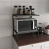 Кухонна підставка для мікрохвильової печі та побутової техніки в стилі Лофт, фото 7