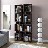 Стелаж для дому, полиця для книг, офісний стелаж на 8 комірок на з ЛДСП, фото 5