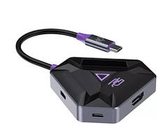 USB-хаб Proove Gaming Spectre (2xUSB 3.0 + USB Type-C + PD100W + HDMI) Dark Gray (HBPG10221205)