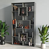 Стелаж для дому, полиця для книг, офісний стелаж на 11 комірок з ЛДСП, фото 6