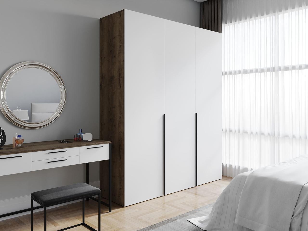 Шафа на 3 двері зі штангою та полицями з ДСП, фото 1