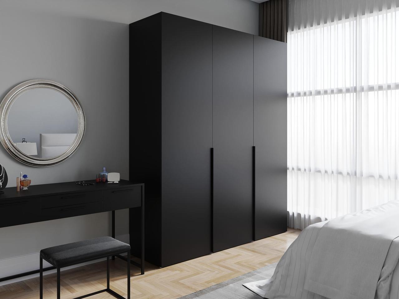 Шафа на 3 двері зі штангою та полицями з ДСП, фото 1