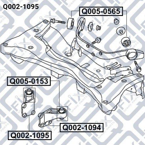 Подушка заднього диференціала права Q-FIX Q002-1095 Аутлендер 2001-2007 MR961408