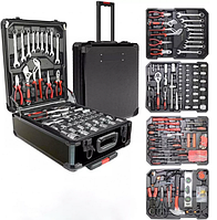 Качественный набор инструментов чемодан на колёсах 187 предм.(W153-4) HP227