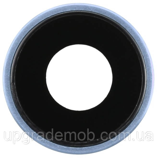 Скло камери iPhone XR синє + кільце, фото 1