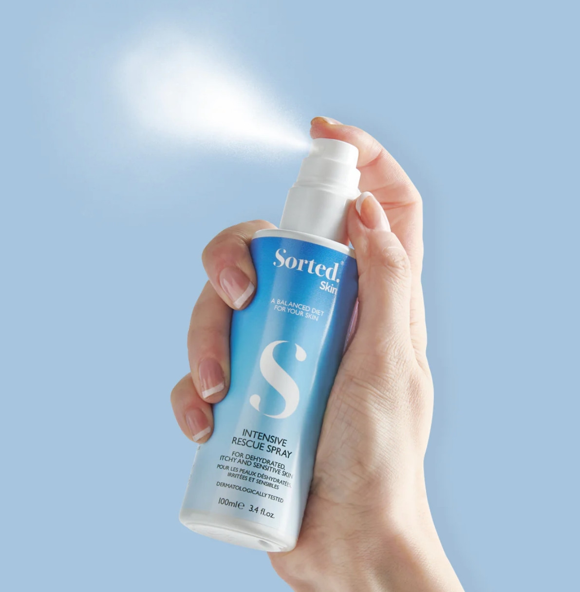 Лікувальний спрей з оліями та пребіотиками Sorted Skin Intensive Rescue Spray 100 мл