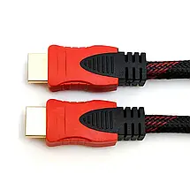 Кабель HDMI-HDMI 10M посилений в обмотуванні, шнур перехідник HDMI YU227, фото 6