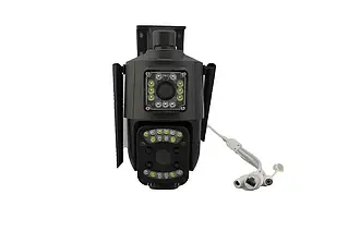 IP-камера відеоспостереження RIAS Q821 (CareCamPro APP) Wi-Fi 2 об'єктива 2MP+2MP вулична з віддаленим доступом YU227