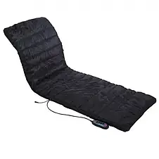 Масажний матрац із підігрівом, масажними роликами та пультом Reversible Massage Mat віброматрас Чорний YU227, фото 3