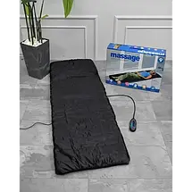 Масажний матрац із підігрівом, масажними роликами та пультом Reversible Massage Mat віброматрас Чорний YU227, фото 4