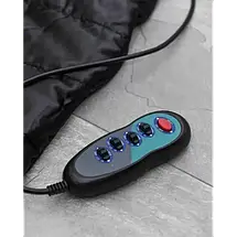 Масажний матрац із підігрівом, масажними роликами та пультом Reversible Massage Mat віброматрас Чорний YU227, фото 5