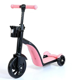 Дитячий транспорт 3в1 (велосипед +самокат +велобіг) РОЗОВИЙ SV227