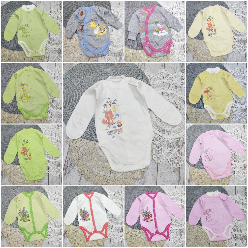 56-62 0-3 міс трикотажне боді закрита ручка для новонароджених з царапками зовнішні шви назовні 3149