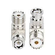 Кутовий перехідник BNC Male - UHF Female 90° (SO-239) адаптер для виносних антен, приймачів і передавачів, фото 3