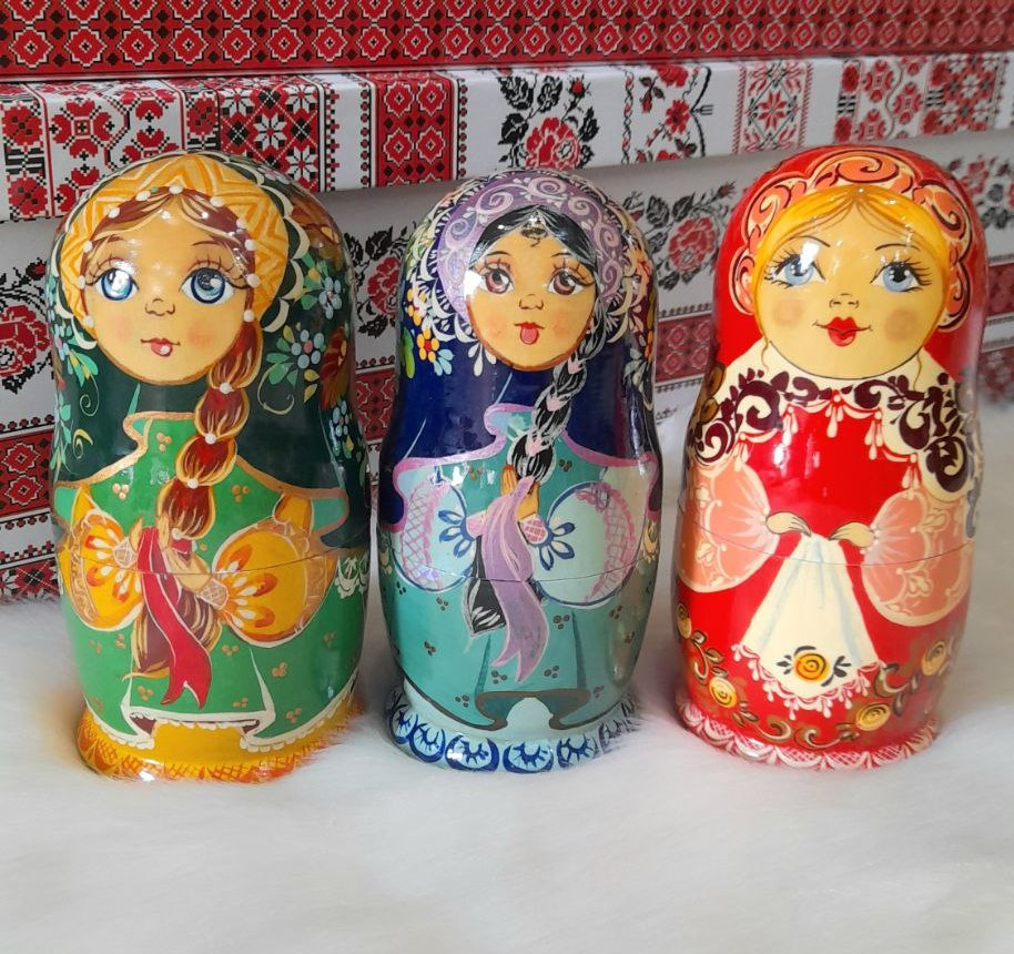 Мотрійка - дерев'яна лялька 5-х квіткова 16 см Гранд Презент М-22