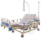 Ліжко Електро + Механіка з туалетом і функцією бічного перевороту для важкобольних. Працює без світла, фото 5
