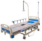 Ліжко Електро + Механіка з туалетом і функцією бічного перевороту для важкобольних. Працює без світла, фото 7