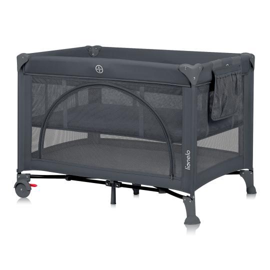 Ліжечко-манеж Lionelo LAURA GREY CONCRETE, фото 1