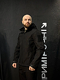 Куртка SoftShell Energy – чорна тактична, фліс, захист від вітру та вологи ТМ, фото 4
