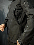 Куртка SoftShell Energy – чорна тактична, фліс, захист від вітру та вологи ТМ, фото 7