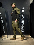 Костюм польовий Soft Shell Gman оливковий з чорним на флісі, фото 4