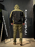 Костюм польовий Soft Shell Gman оливковий з чорним на флісі, фото 5