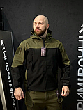 Куртка польова Soft Shell вітро-вологозахисна Gman олива/чорна, фото 3