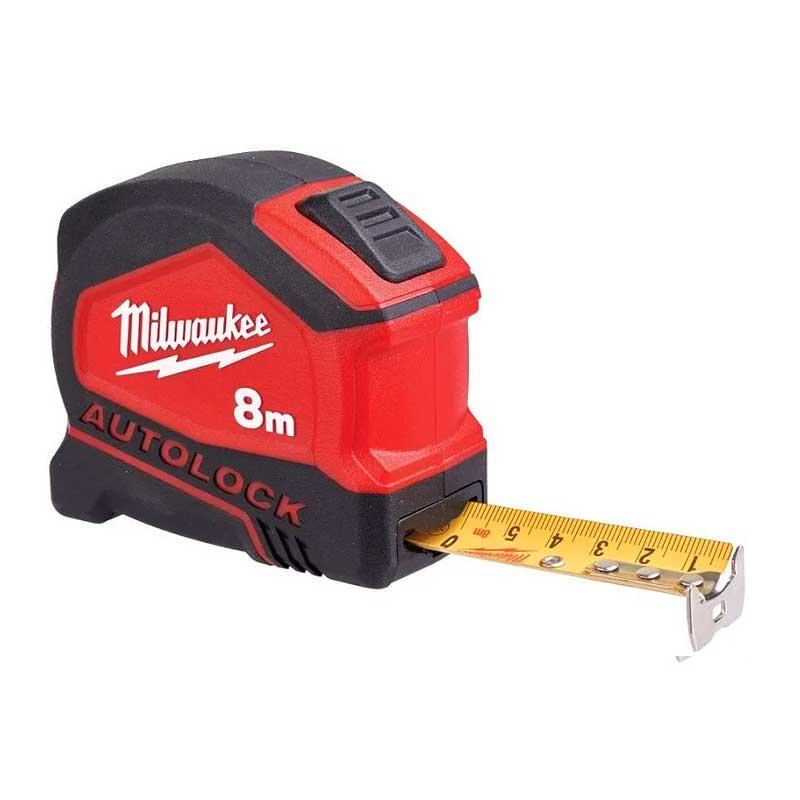 Milwaukee Рулетка Tape Measure Autolock, 8мх25мм, з фіксатором змотування, АБС-пластик, фото 1