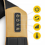 Накидка-масажер 4FIZJO Shiatsu Ultra+ для шиї та спини, акумуляторний Black/Gold (P-5907739319081), фото 6