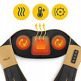 Накидка-масажер 4FIZJO Shiatsu Ultra+ для шиї та спини, акумуляторний Black/Gold (P-5907739319081), фото 9