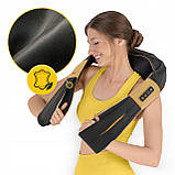 Накидка-масажер 4FIZJO Shiatsu Ultra+ для шиї та спини, акумуляторний Black/Gold (P-5907739319081), фото 11