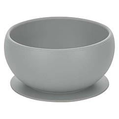 Силіконова тарілка дитяча FreeON, grey