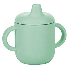 Силіконова чашка дитяча FreeON з ручками, green