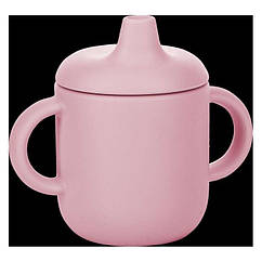 Силіконова чашка дитяча FreeON з ручками, pink