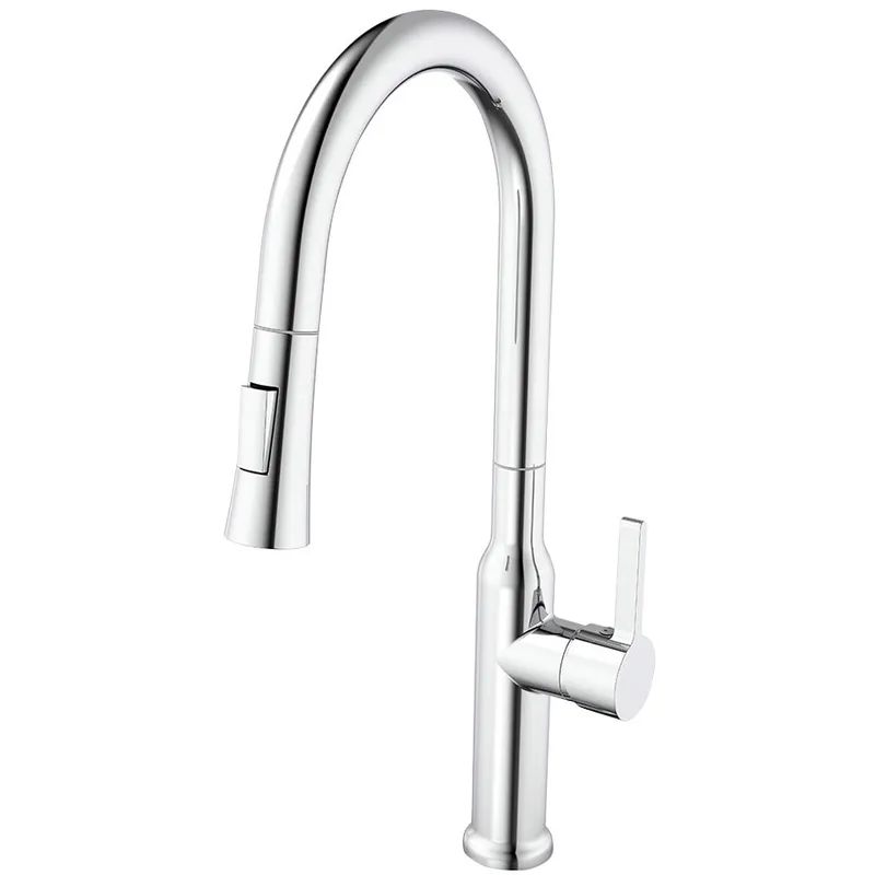 Змішувач для кухні MIXXUS PREMIUM PULL 014 з висувним виливом, хромований (MI6958)