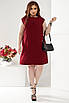 Сукня жіноча батальна бордового кольору р.3 199488T Безкоштовна доставка, фото 2