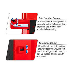 Висувна скринька глибока модульна для TBCE0202 TOPTUL TEAK4602, фото 2