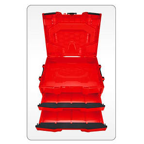 Ящик для інструменту модульний 3 секції 456x372x250 мм (пластик) TOPTUL TBCE0202, фото 2