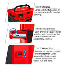 Ящик для інструменту модульний 3 секції 456x372x250 мм (пластик) TOPTUL TBCE0202, фото 3