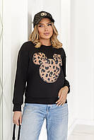 Трикотажний світшот жіночий "Sticker" | Норма і батал