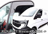 Дефлектори вікон (вітровики) для Renault Master IV 2024+ 2D (вставні, кт — 2 шт.) Heko