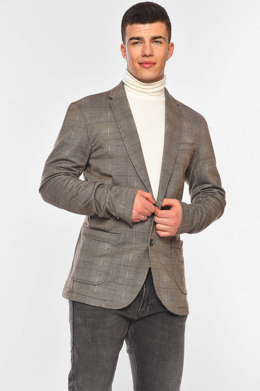 Піджак чоловічий зеленого кольору 197691P, фото 1