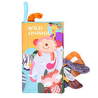 Розвиваюча книжка-шуршалка 668-230(Wild animal) англійські слова