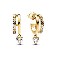 Сережки Pandora з підвісним серцем 263685C01