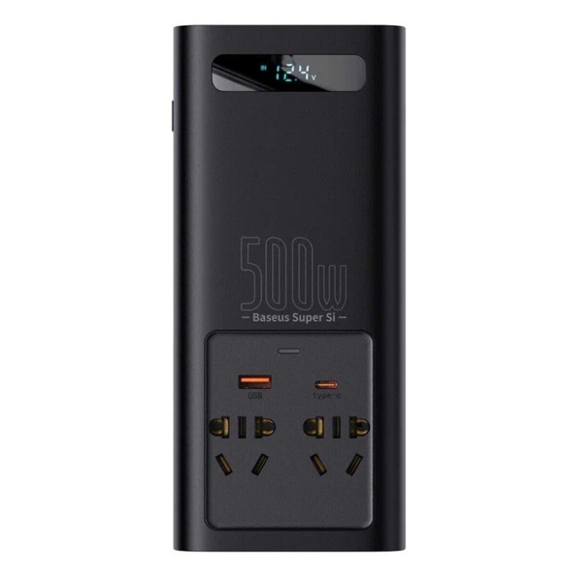 Автомобільний інвертор Baseus Super Si Power Inverter 500W (220V CN/EU ) Black