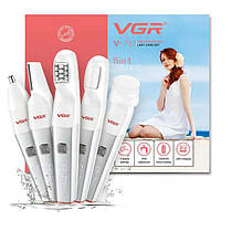 Епілятор VGR 5 в 1 V-752 RED, 5 насадок, IPX5, фото 3