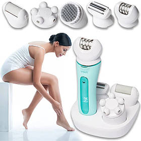 Епілятор VGR 5 в 1 V-751 GREEN, 5 насадок, IPX6